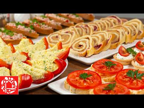 Видео: ТОП 5 Новинок праздничных закусок на День рождения! Вкусные, простые закуски!
