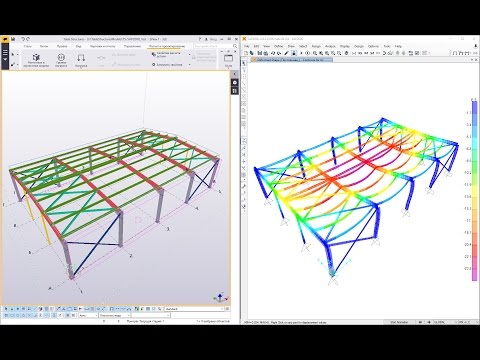 Видео: TEKLA+SAP2000: Стальной каркас за 15 минут