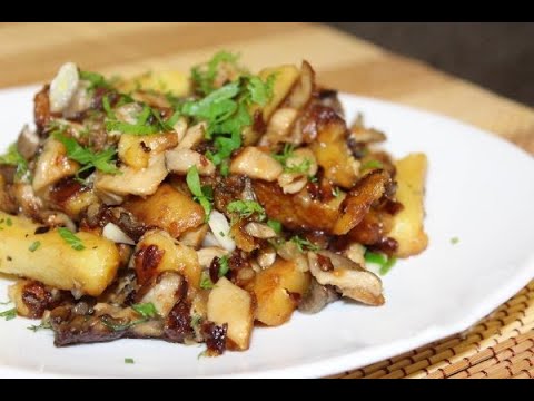 Видео: Самая вкусная жареная картошка с грибами вешенками.