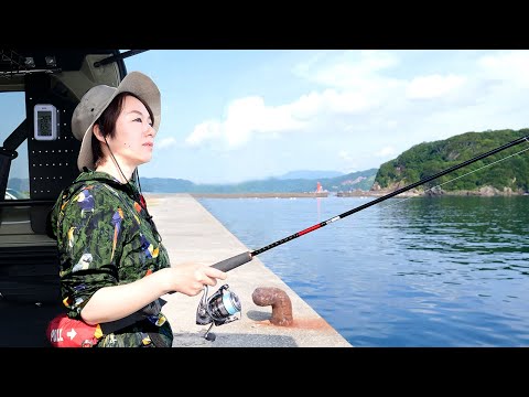 Видео: [Автомобильный кемпинг] Я хотел съесть Bigfin Reef Squid, поэтому я отправился на рыбалку