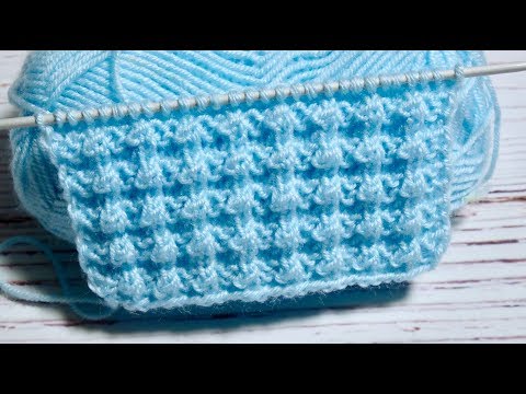 Видео: Простые узоры спицами. Узор «Узелки».