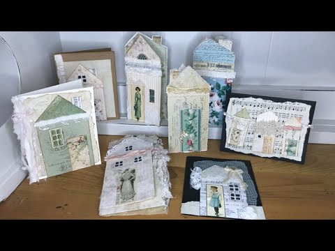 Видео: Создайте открытки с домиками в стиле шебби-шик и пролистайте буклет (по мотивам Ruby&Pearlxo)