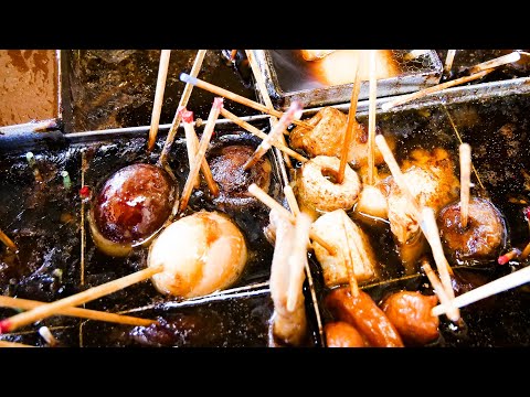 Видео: Японский горячий горшок Оден - японская уличная еда