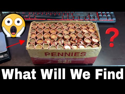 Видео: Поиск редких монет и меди в 50 рулонах пенни, упакованных покупателями