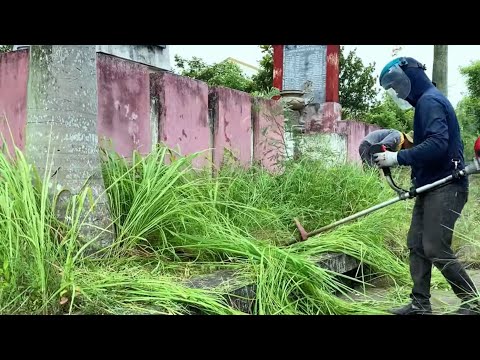 Видео: Покос травы Эффектное преображение мемориальной зоны - Песня «Уборка»