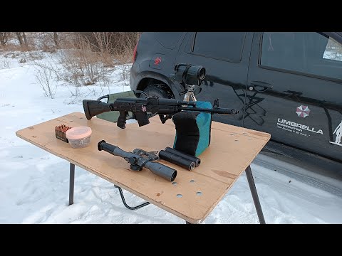 Видео: Сайга 5,45 и тест баночек на 50 и 100м.