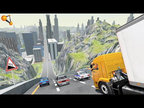 Видео: АМЕРИКАНСКИЕ ГОРКИ! ВЪЕХАЛ В ГОРОД БЕЗ ТОРМОЗОВ | BeamNG.drive