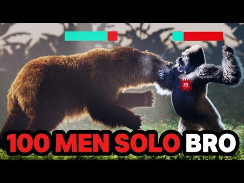 Видео: Горилла под наблюдением за мошенниками, братан (реакция серебристоспинной гориллы против медведя ...