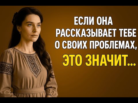 Видео: Если женщина делится проблемами | Что это значит и как реагировать | Стоицизм