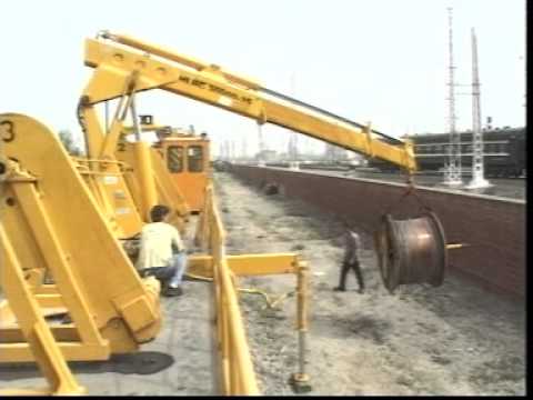 Видео: Машина раскатки проводов на контактную сеть