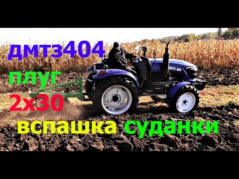 Видео: Вспашка Суданки Трактором ДМТЗ 404 и Плугом 2х30 !