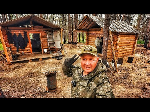 Видео: ЛЕСНОЙ КРЫШУЕТ....Баню в Лесу с Отцом и Сыном. Лучшая Изба Охотника. Таёжная Дача.