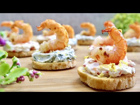 Видео: Закуски с креветками на праздничный стол. Новогоднее меню 2022 / Snacks with shrimp. Eng sub
