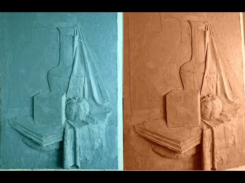 Видео: Лепка рельефа. Натюрморт. Набор массы (Уроки скульптуры и рисунка)
