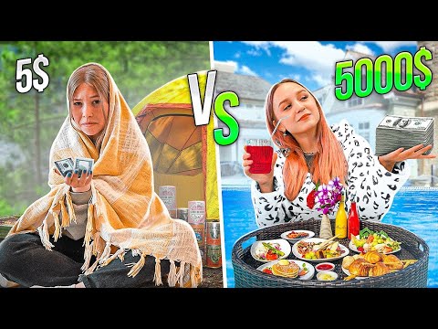 Видео: $5 VS $5000! Ново предизвикателство за 24 часа