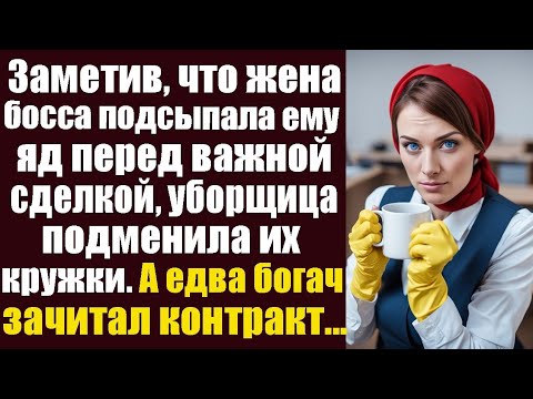 Видео: Заметив, что жена босса подсыпала ему яд перед важной сделкой, молодая уборщица подменила кружки...