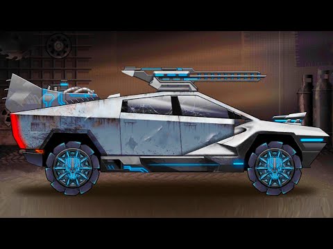 Видео: КИБЕРТРАК ТЕСЛА и ЛАМБОРГИНИ Zombie Hill Racing #6 на Машинки Кида