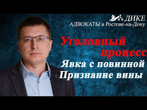 Видео: Явка с повинной. Признание вины и признательные показания. Процесс доказывания по уголовному делу