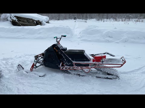 Видео: Самодельный снегоход. Обзор конструкции
