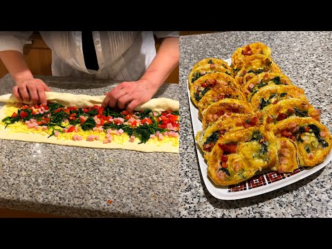 Видео: Համեղ ռուլետ պատրաստված շետրավոր խմորով և յուրահատուկ միջուկով Вкусный рулет Delicious roll Xohanoc