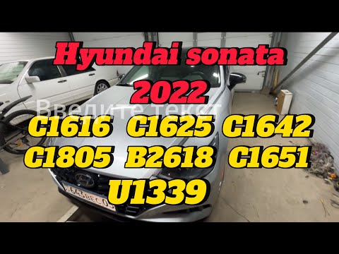 Видео: Hyundai Sonata 2022 горит все. Ошибки c1616, c1625, c1642, c1805, c1651 и b1339