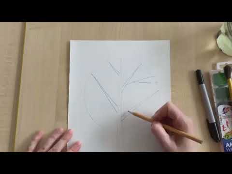 Видео: Мастер класс "Осеннее дерево"