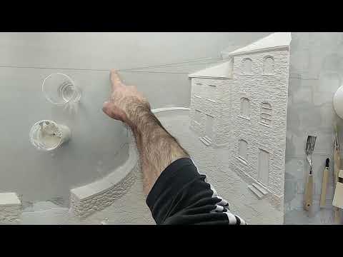 Видео: Барельеф "Домик у моря" 5 урок