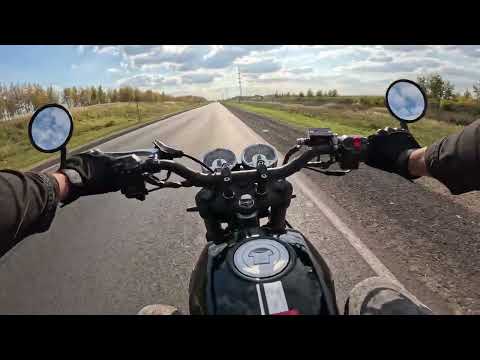 Видео: Первый выезд Racer Triumph 300 - плюсы минусы, лайф покатушка