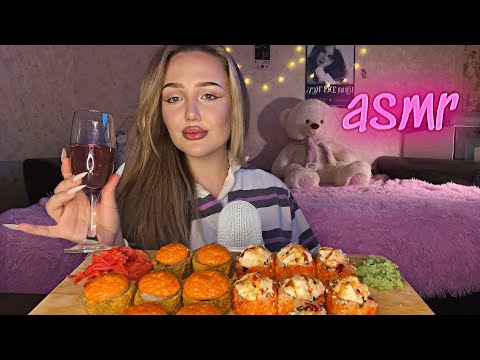 Видео: АСМР мукбанг роллы🥂🩷 / asmr болталка 🫶🏽