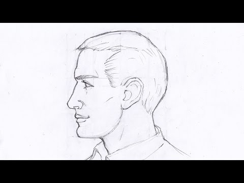 Видео: Как рисовать голову в профиль. Урок 53