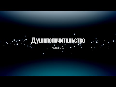 Видео: Душепопечительство. Йоханес Раймер. часть 1