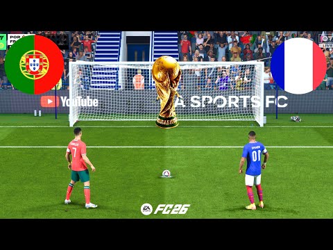 Видео: FC 26 | Португалия — Франция | Финал чемпионата мира 2026 | Роналду — Мбаппе | Серия пенальти — PS5
