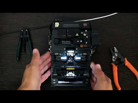 Видео: Сварка дроп-кабеля 2х3мм с половинкой патч корда на сварочном аппарате Ilsintech SWIFT KF4A