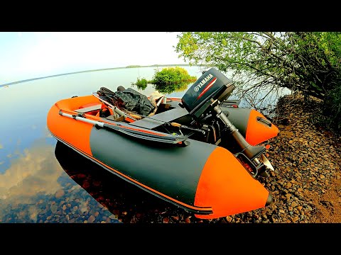 Видео: Мой новый комплект ЛОДКА STORMLINE Air Classic + МОТОР YAMAHA и сразу на РЫБАЛКУ