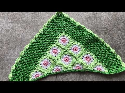 Видео: Мастер-класс косынка крючком из квадратов