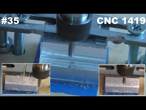 Видео: #35.  CNC 1419 - Мини тест вдоль другой оси и встречное фрезерование