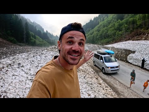 Видео: На машине в Турцию. ЧТО СКРЫВАЕТ СЕВЕР. Это Швейцария - горы, лавина, секретное озеро. Дикарями.