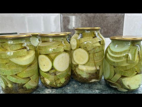Видео: Кабачки на зиму — самый вкусный рецепт заготовки!