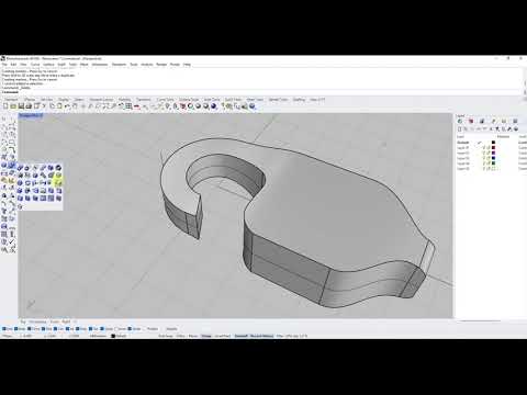 Видео: Моделирование классического карабина для цепи в программе Rhinoceros