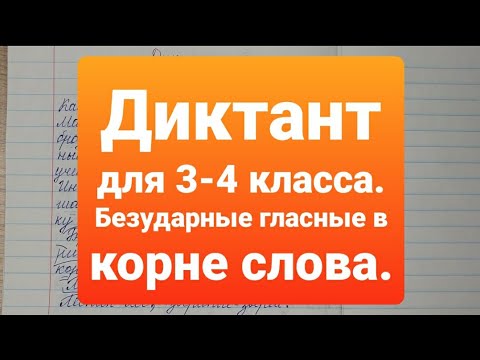 Видео: Диктант для 3-4 класса