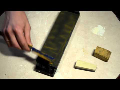 Видео: Заточка бритвы.  Точильный камень Гуанси. 3 in 1.mp4