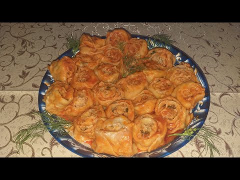 Видео: ՎԱՐԴ ՏՈԼՄԱ Աղացած մսով և խմորով ուտեստ #блюдо из фарша #axacac msov utest