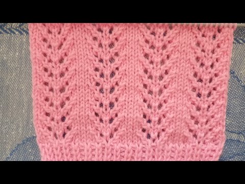 Видео: Красивый и простой ажурный узор спицами поворотными и круговыми рядами.