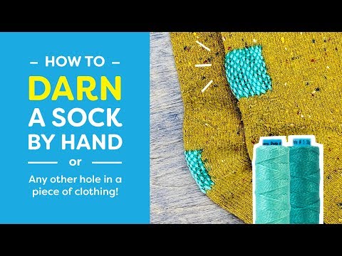 Видео: Как заштопать носок вручную