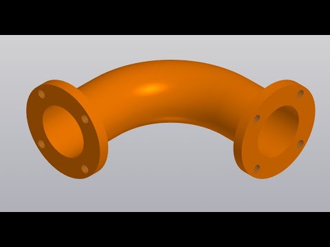 Видео: Видеоуроки Компас 3D V19. Патрубок в Компасе (поверхность по сети кривых)