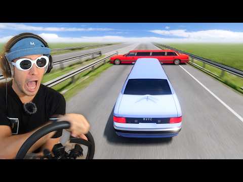 Видео: Гонки на лимузинах в BeamNG — это УМОРИТЕЛЬНО