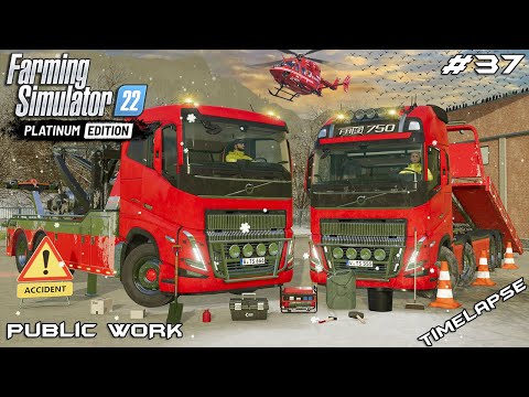 Видео: Услуги эвакуатора — бортовые и эвакуаторы Volvo | Общественные работы | Farming Simulator 22 | Эп...