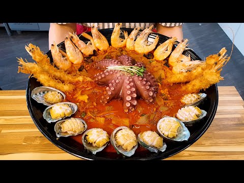 Видео: Лучшая китайская лапша! Самый большой чампон в мире, лапша, нарезанная ножом, острый суп с икрой