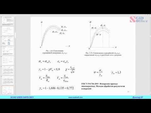 Видео: Об уточнениях и путях совершенствования расчётов по нелинейной деформационной модели СП63.13330.2018