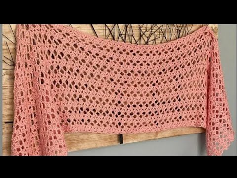 Видео: Легко и быстро связать крючком прямоугольную шаль